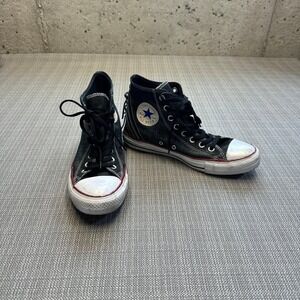 Converse Chuck Taylor All Star Tri-Zip Black Denim‎ Hi Top Womens 8.5 545019C